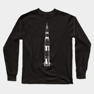 Saturn V Rocket (for dark things) Long Sleeve T-Shirt